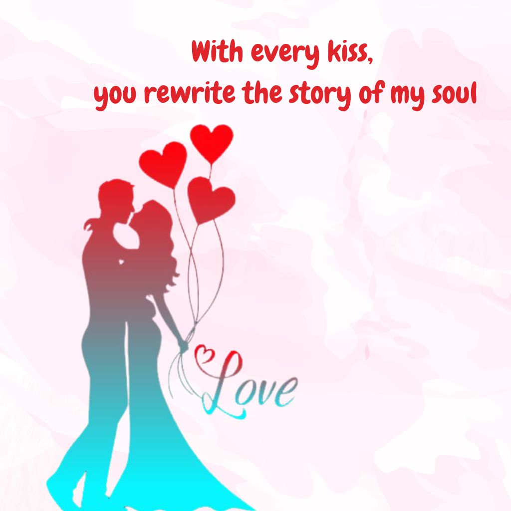 20+ I Love You Images with Quotes for Free Download 18 Romantic couple silhouette with heart balloons and the word "Love," set against a soft pink background with a heartfelt quote