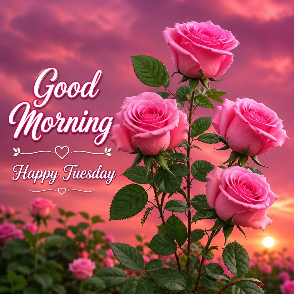 Rose good morning images for whatsapp