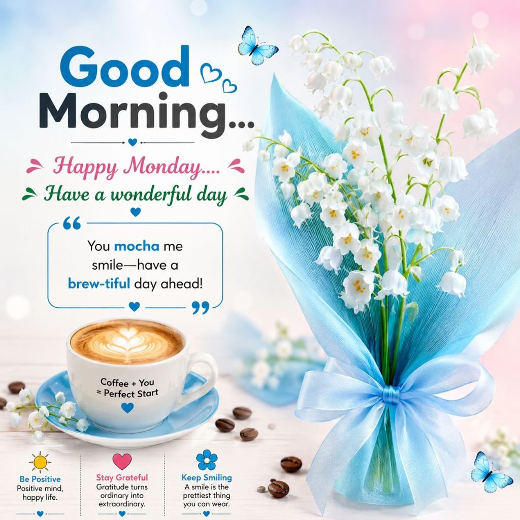 a bouquet of white lily-of-the-valley flowers coffee one liners jokes