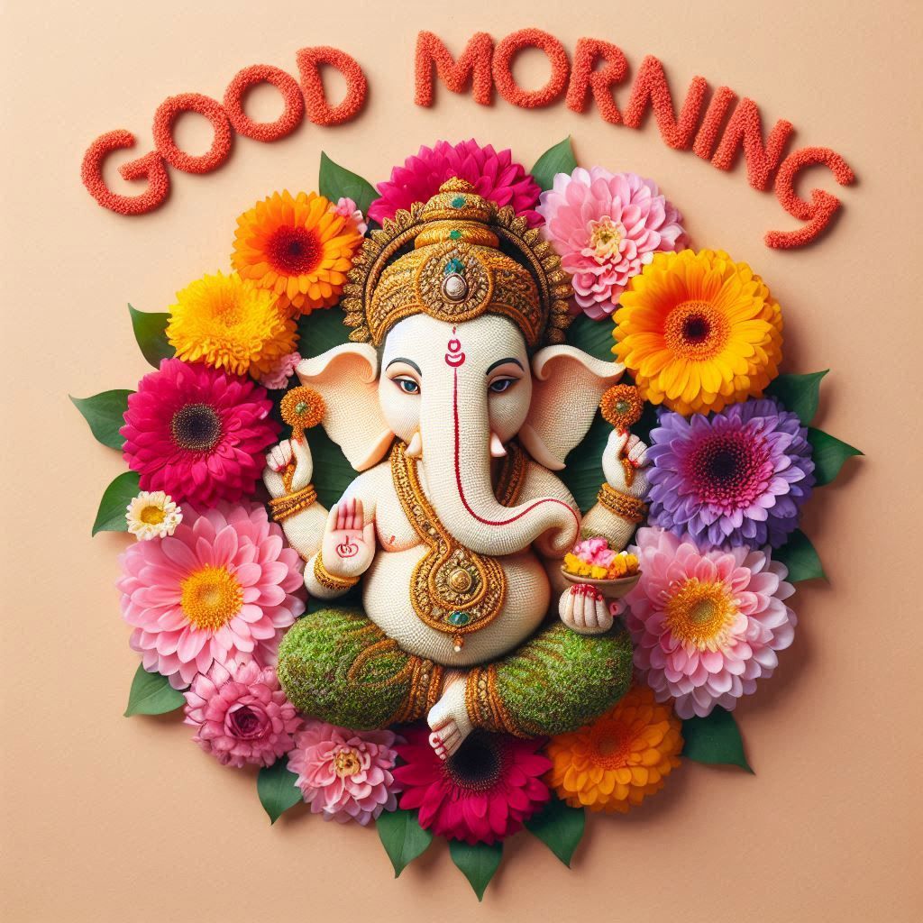 Good Morning Images and Quotes with Lord Ganesha 2 beautiful good morning ganesh images download