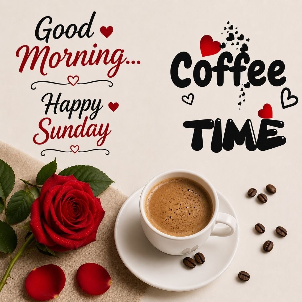 coffee time Sunday greeting wishes