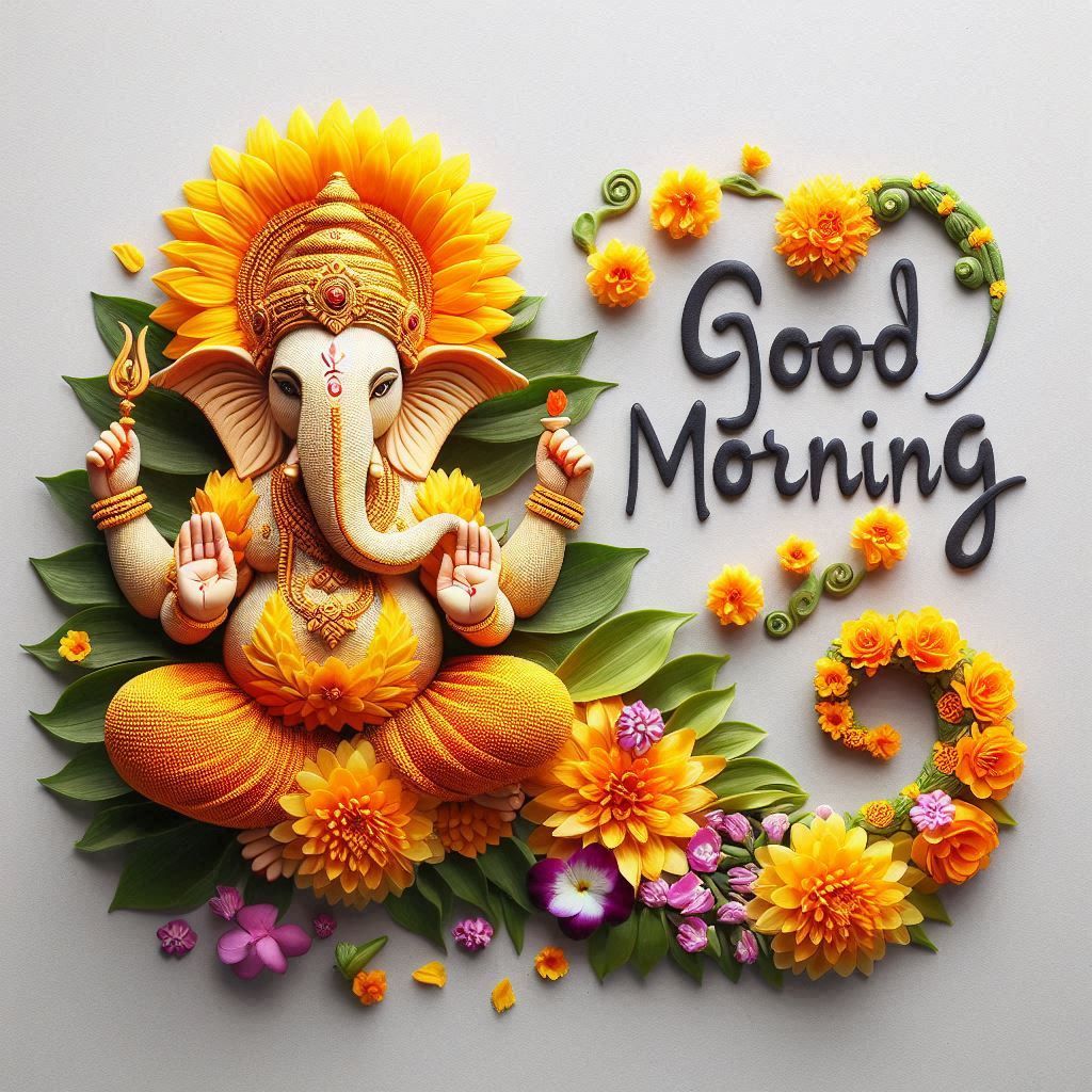 Good Morning Images and Quotes with Lord Ganesha 18 ganesh good morning images hd