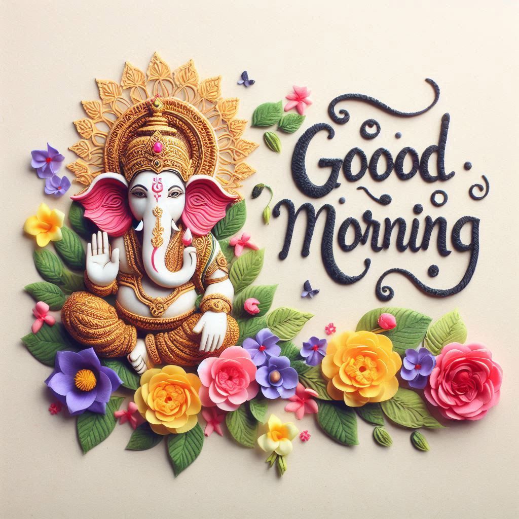 Good Morning Images and Quotes with Lord Ganesha 22 ganesha good morning images hd