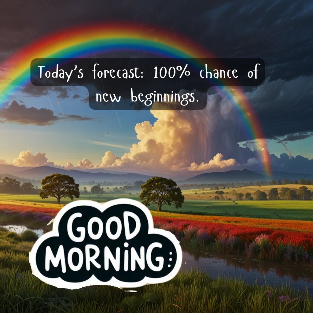 Nature Good Morning Quotes with Images to Boost Your Mood All Day 15 Rainbow over a morning landscape