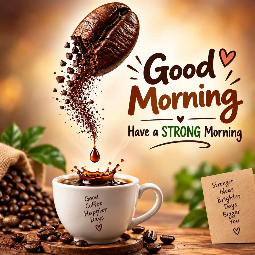 good morning images with coffee and flowers free download