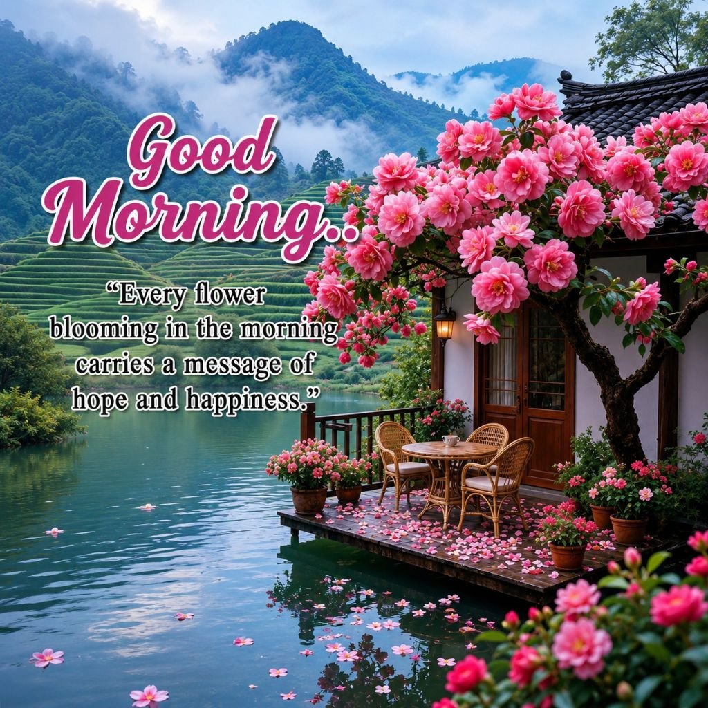 good morning with beautiful flowers images and quotes
