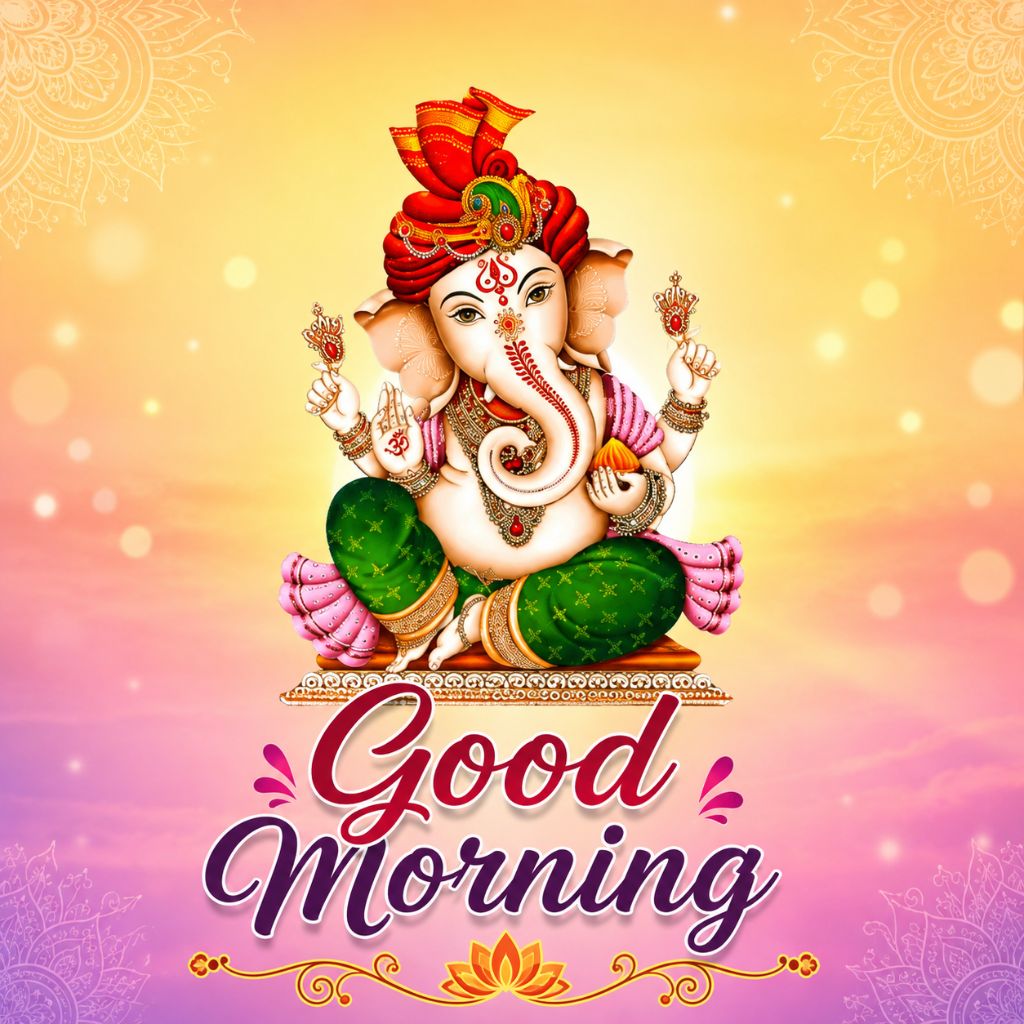 good morning with ganesh ji images