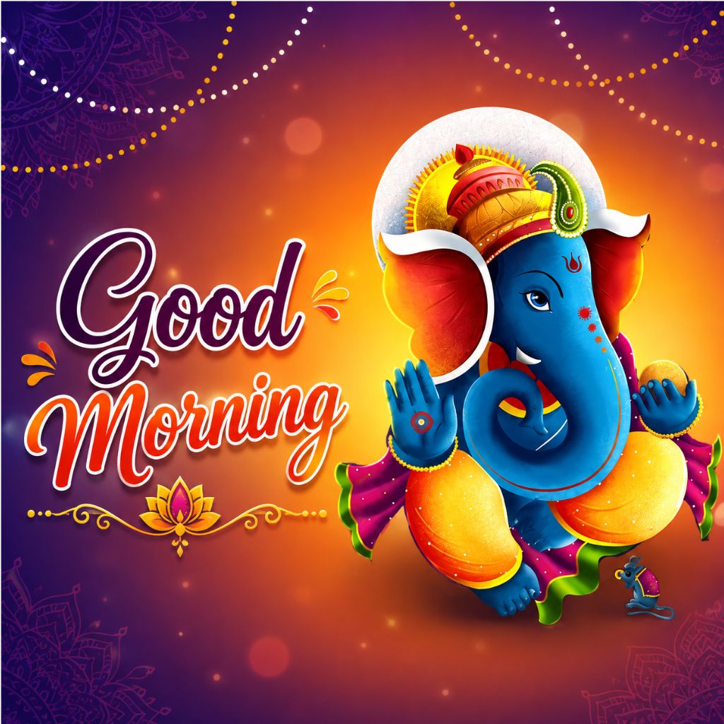 good morning with lord ganesha