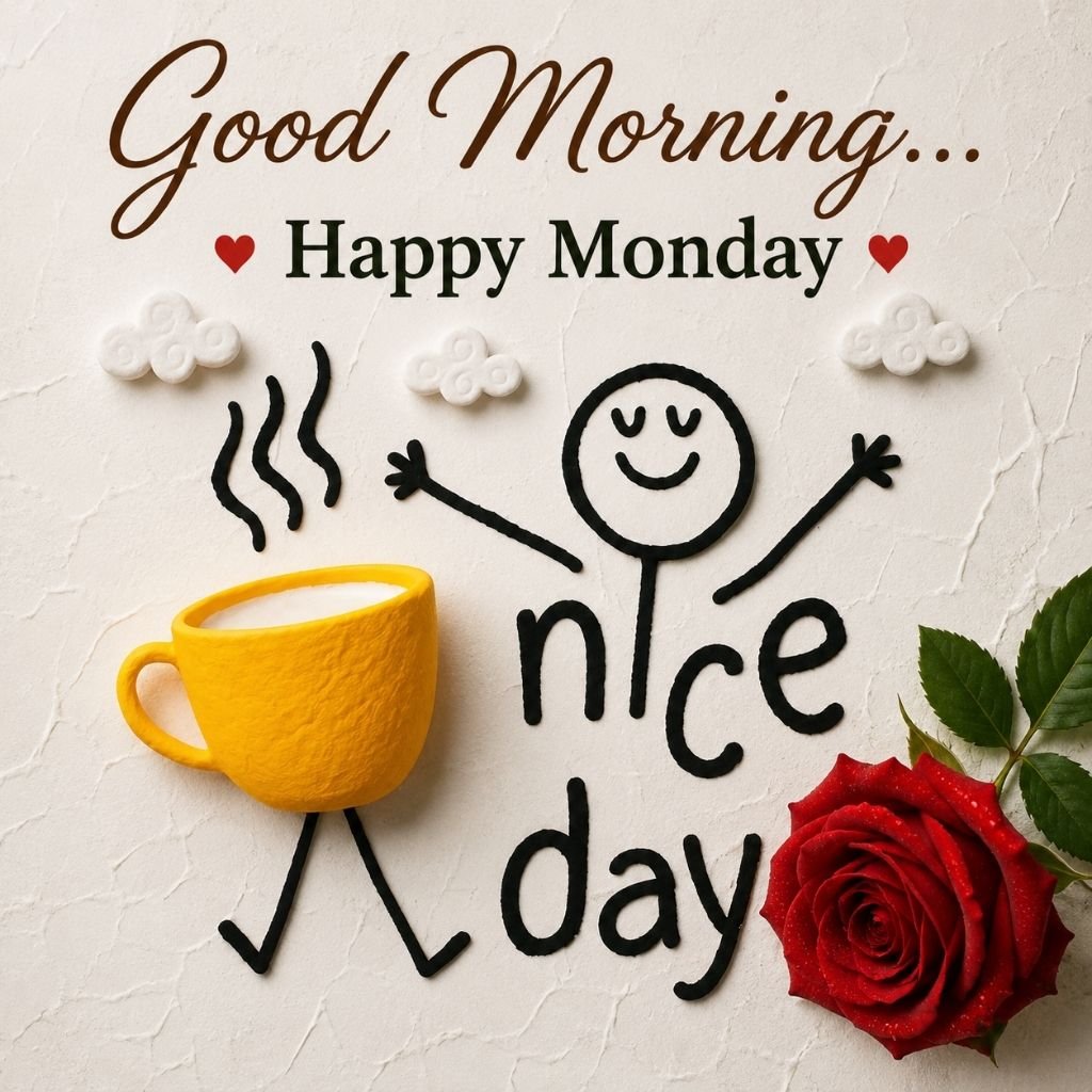 nice day Monday coffee greeting