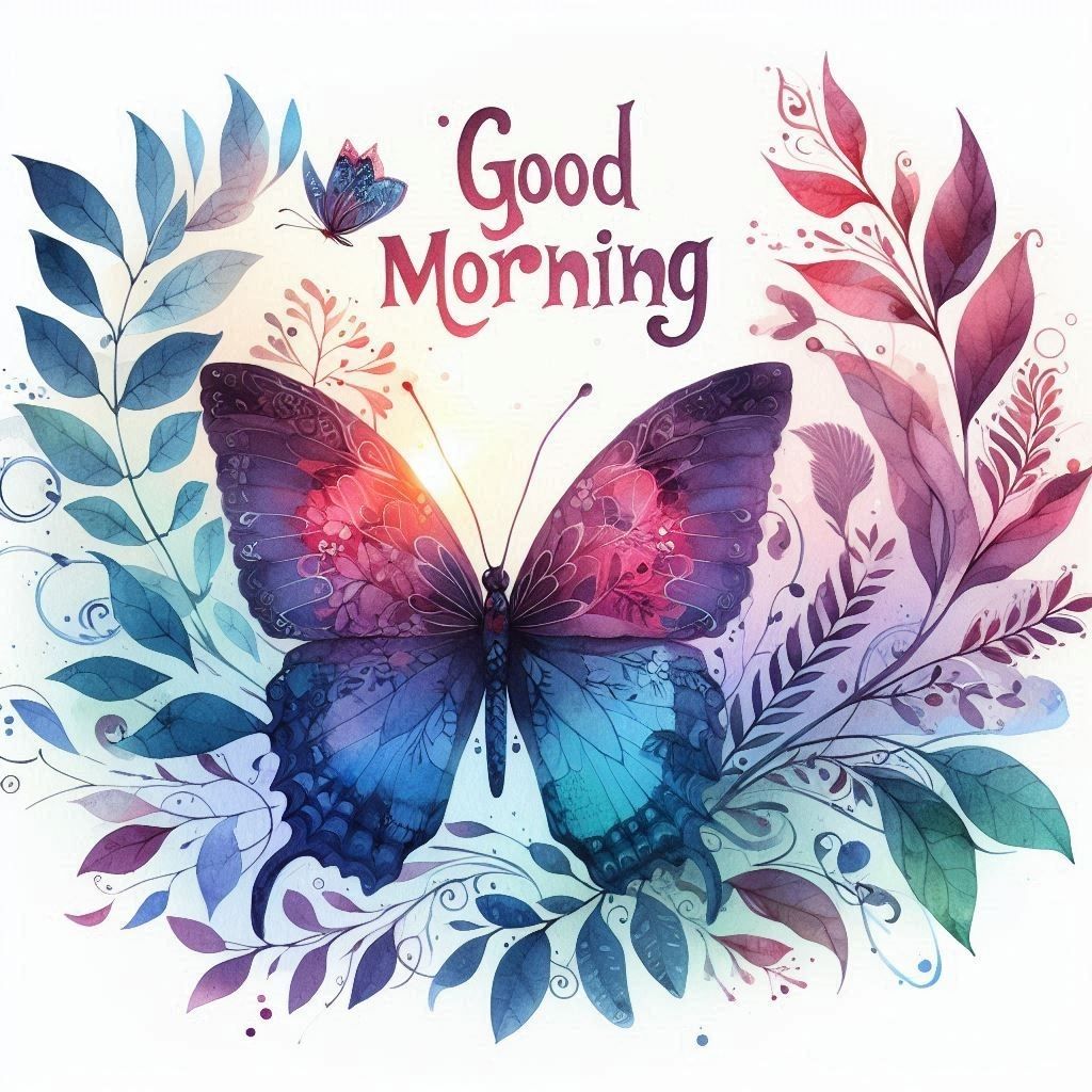 positive good morning butterfly