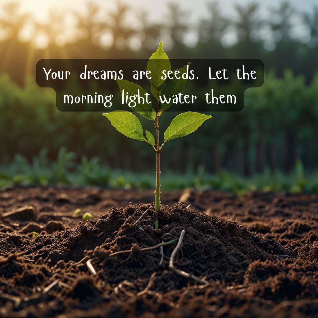 Nature Good Morning Quotes with Images to Boost Your Mood All Day 26 Sapling growing in soft morning light