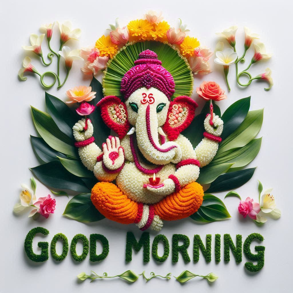 Good Morning Images and Quotes with Lord Ganesha 13 shree ganesh good morning images for whatsapp