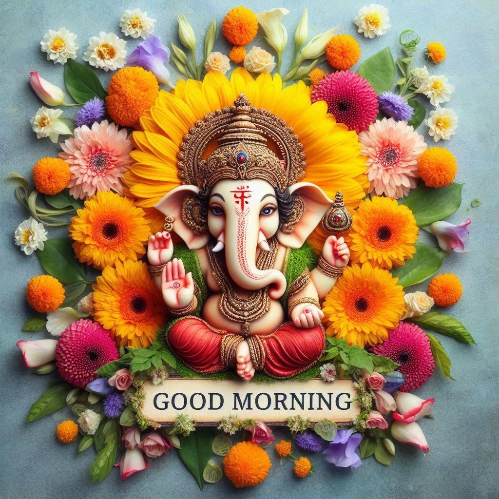 Good Morning Images and Quotes with Lord Ganesha 15 wednesday ganesh good morning images