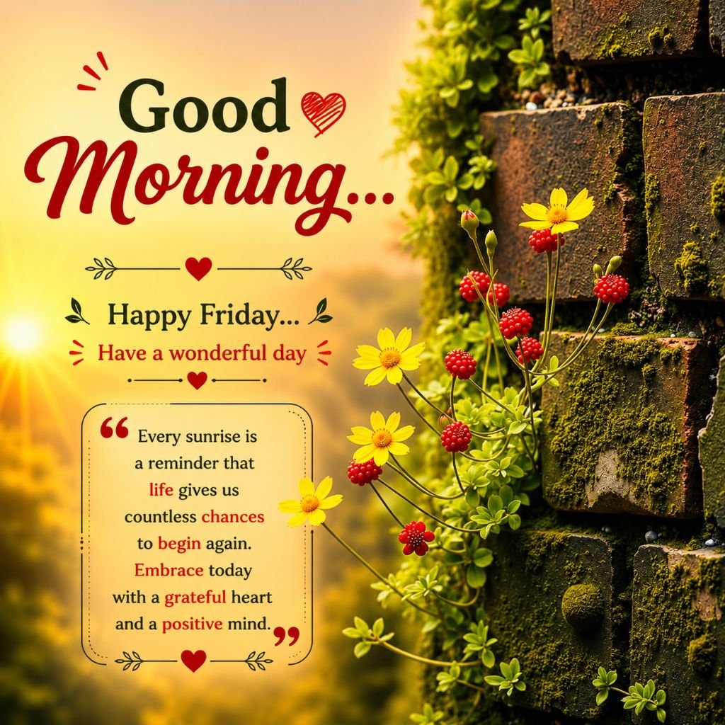 yellow flowers and red berry clusters sunrise motivational quotes