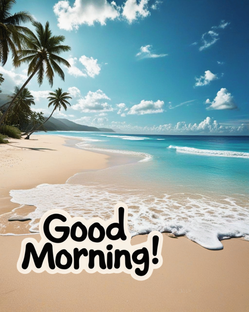 Beach good morning photo hd download