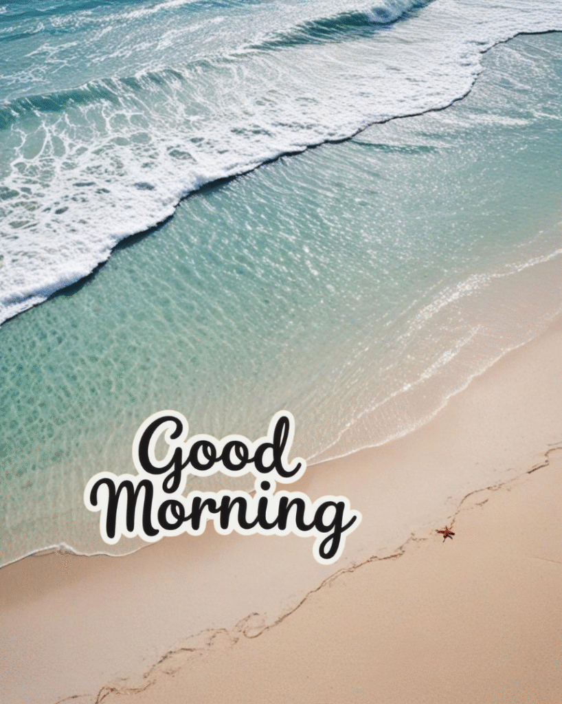 Beautiful beach good morning photo