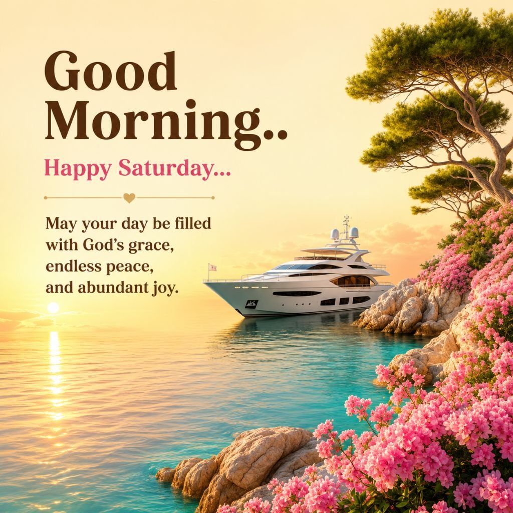 a luxury yacht image of flowers for good morning