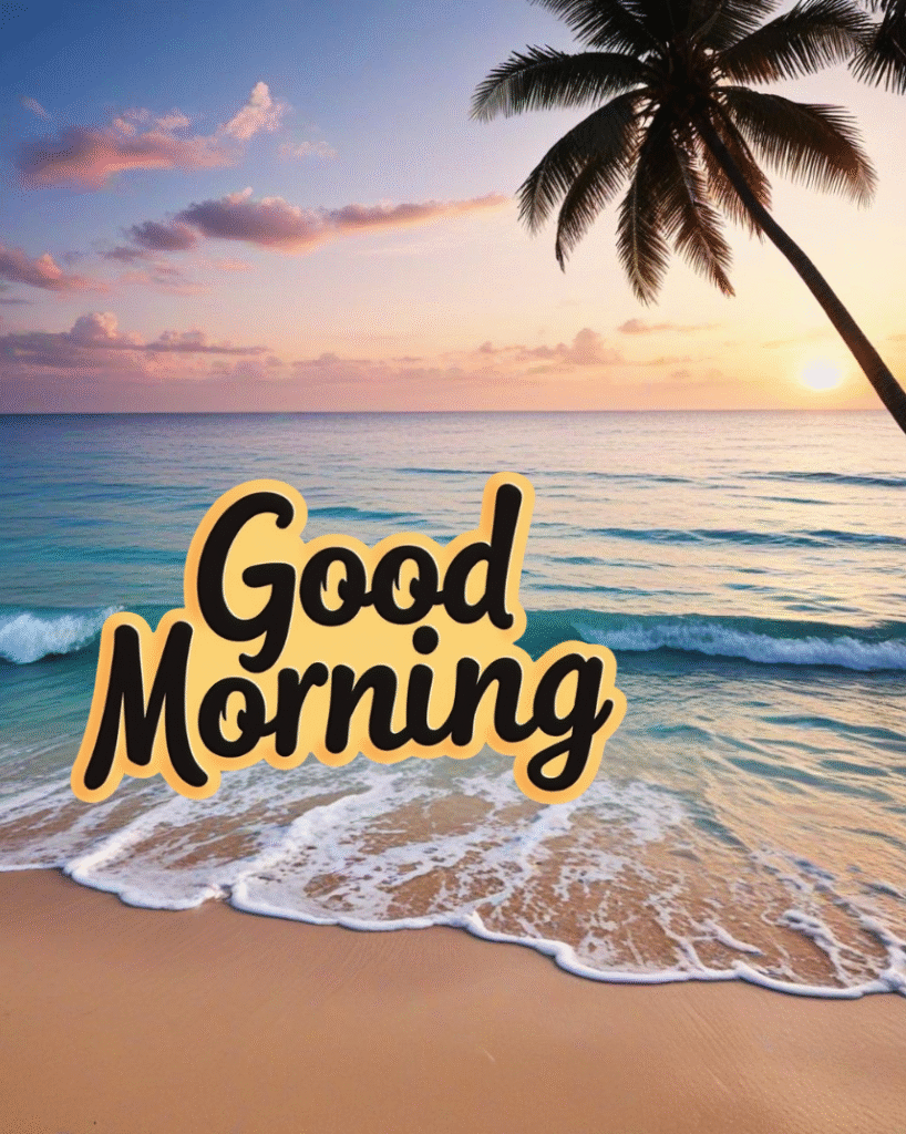 beach beautiful good morning images