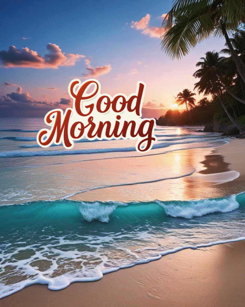 beach good morning images