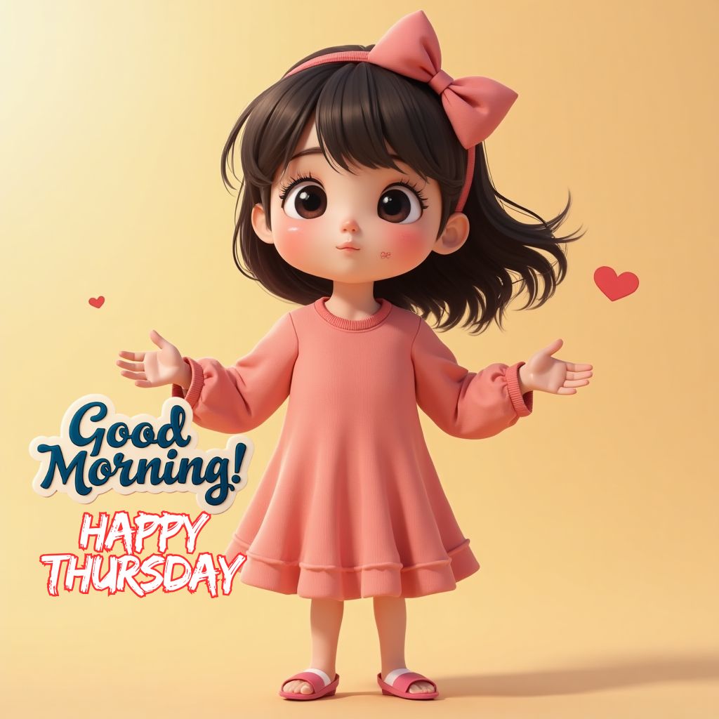 beautiful cute good morning doll with happy thursday images