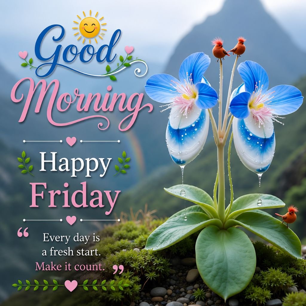 blue floral Friday inspiration image