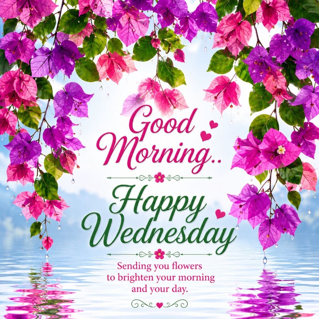 bougainvillea good morning Wednesday wishes