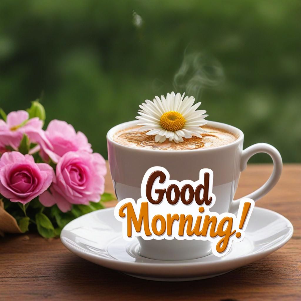 Best Good Morning Images With Flowers and Nature 42 coffee cup good morning