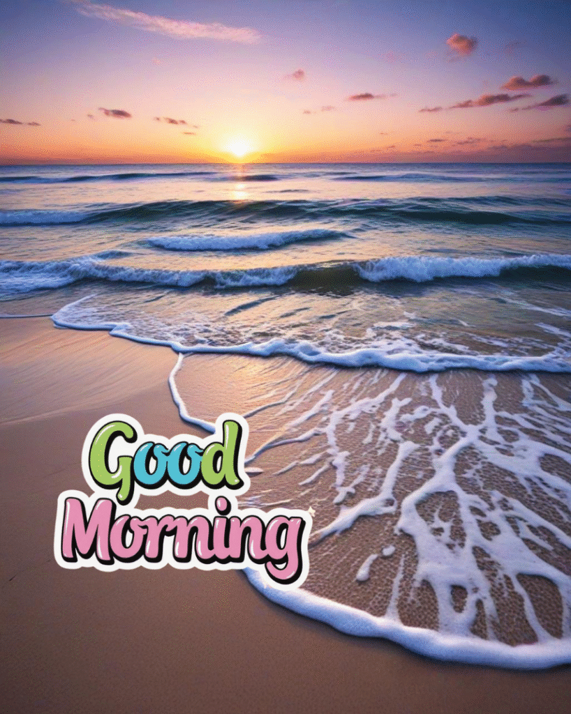 free beach sunrise good morning images with nature