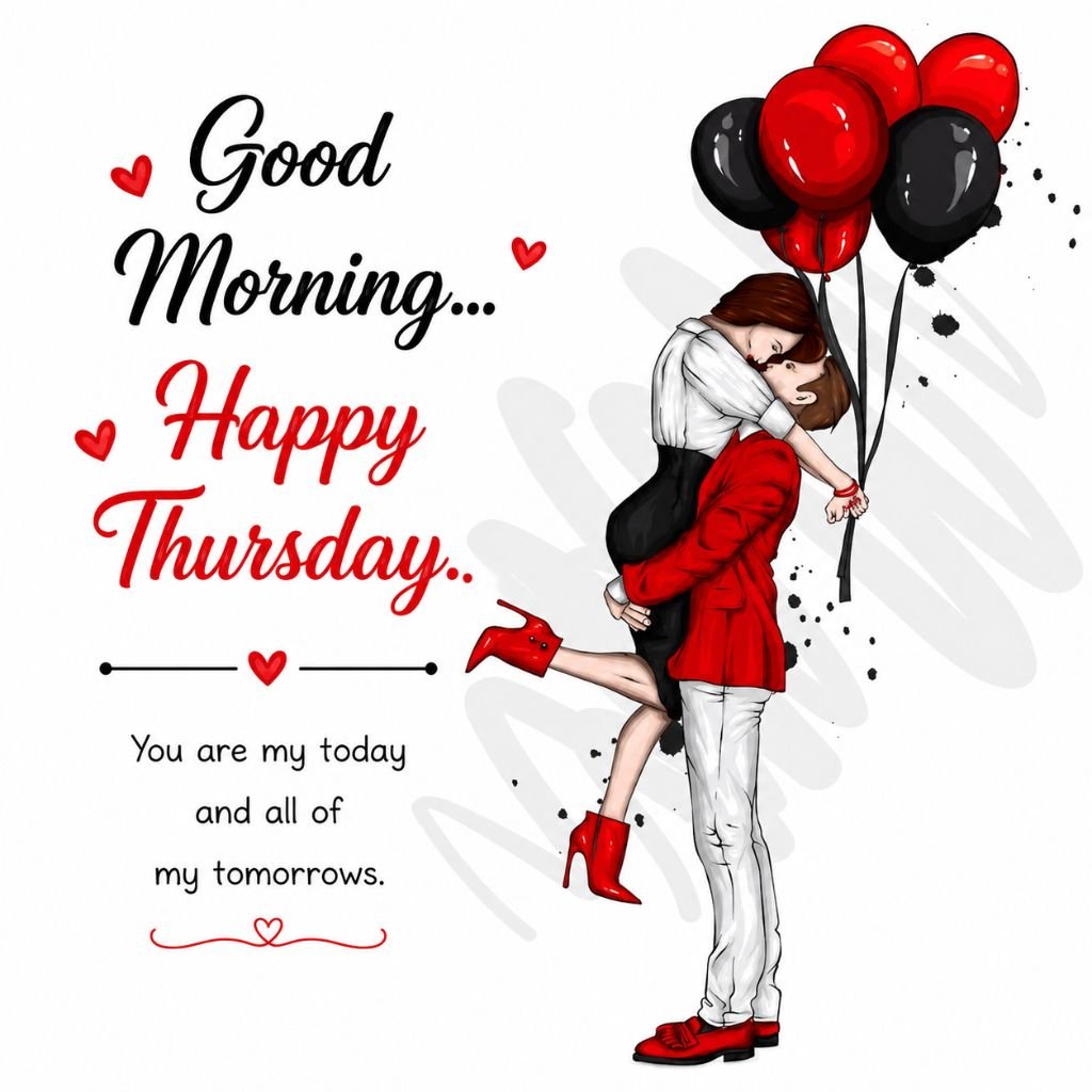 good morning happy Thursday romantic couple art