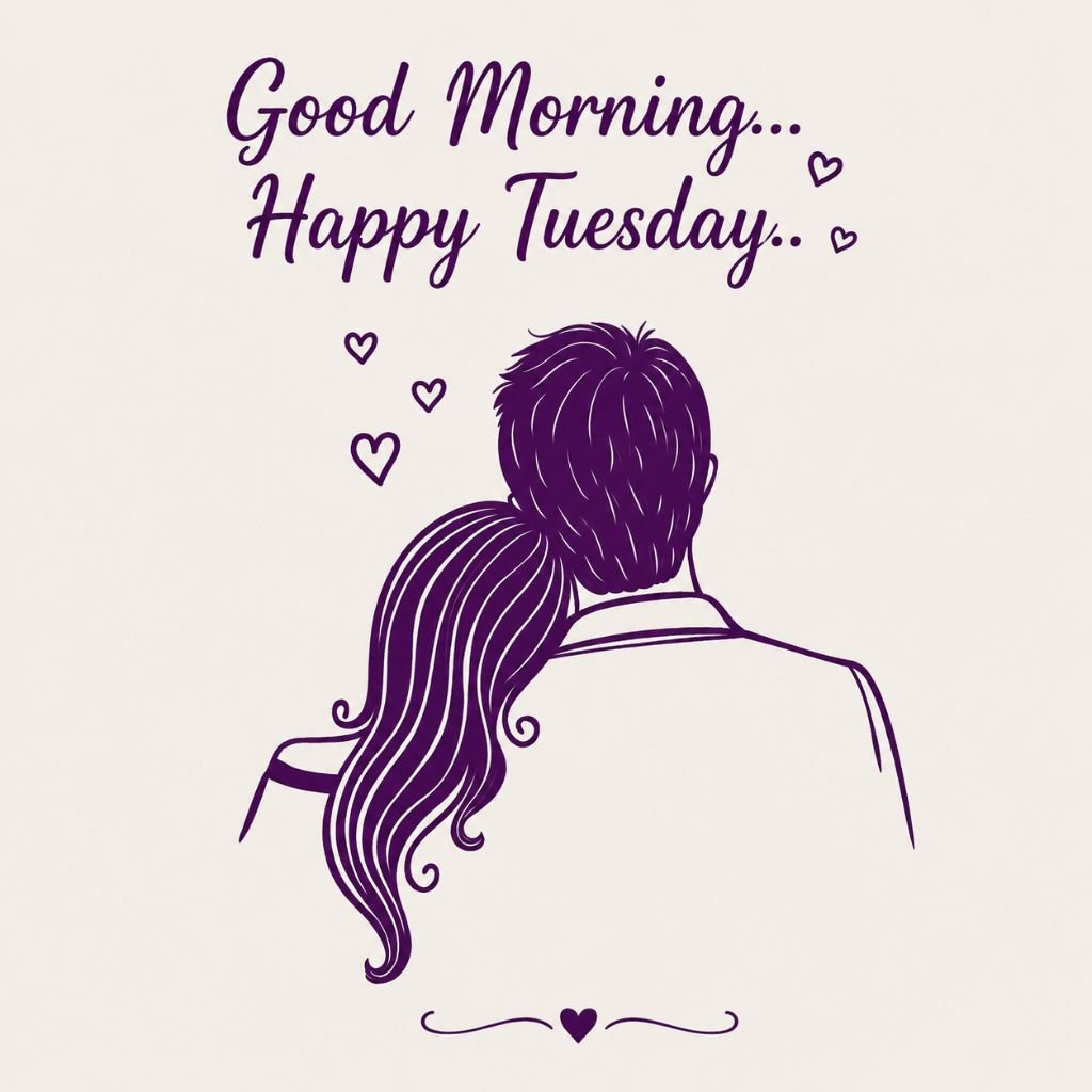 good morning happy Tuesday romantic couple image