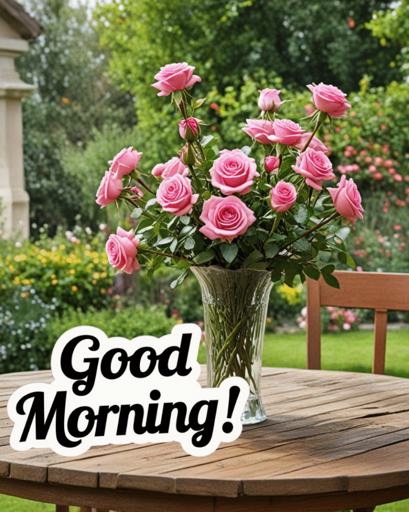 good morning images with flowers hd pic