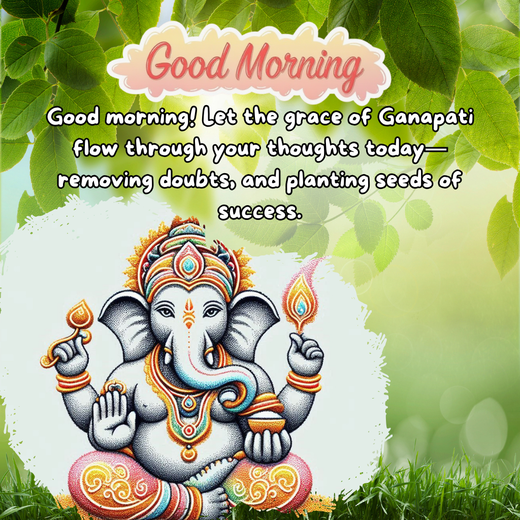 good morning images with lord ganesha quotes