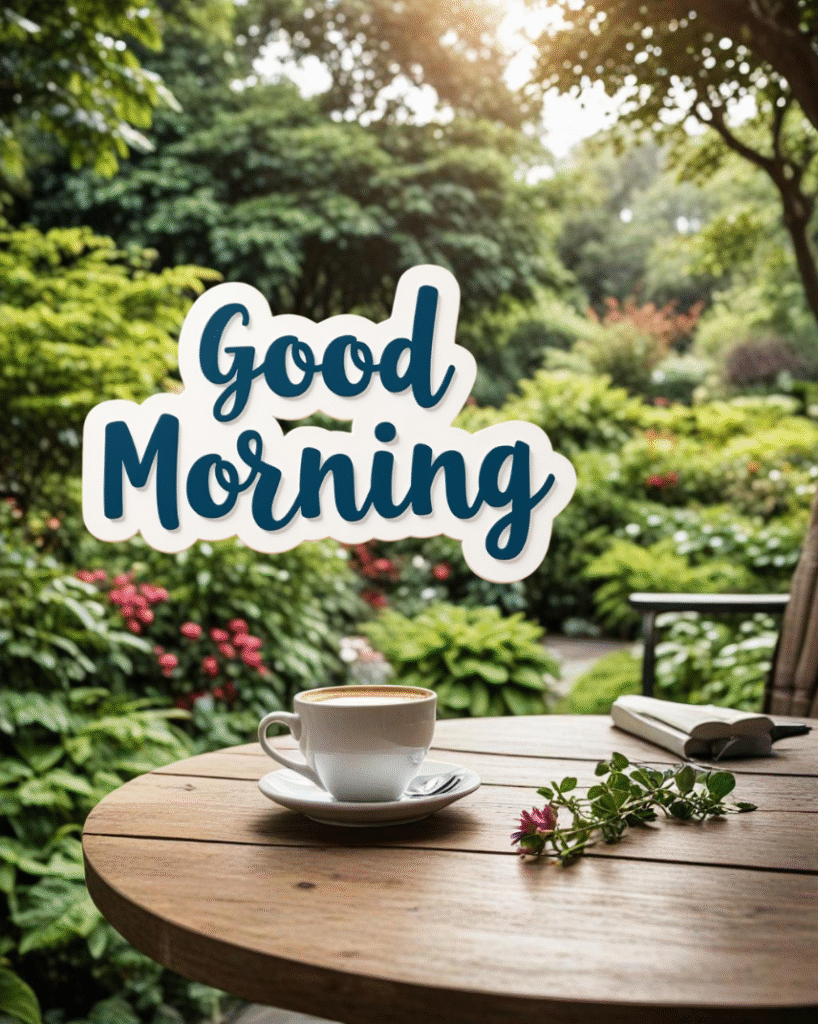 good morning nature images with coffee