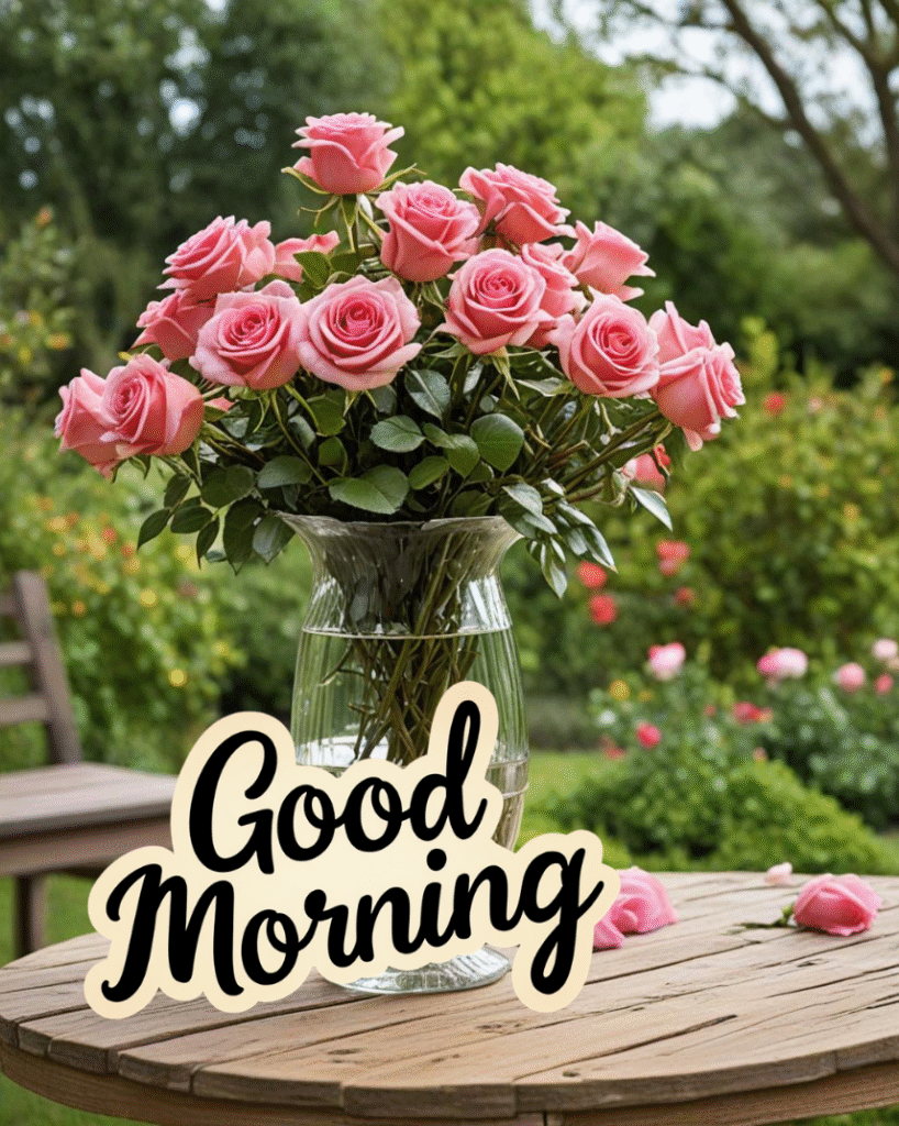 good morning with beautiful flowers images