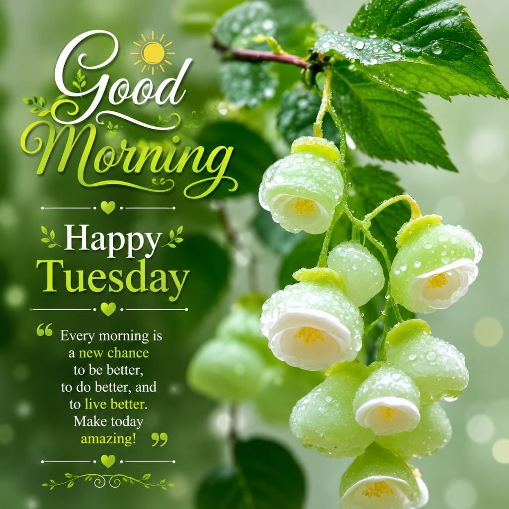 green bell flower Tuesday greeting