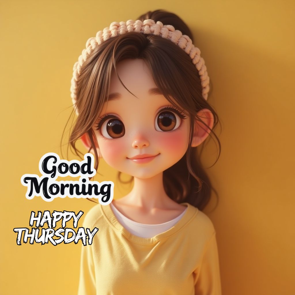 happy thursday good morning cute girl images