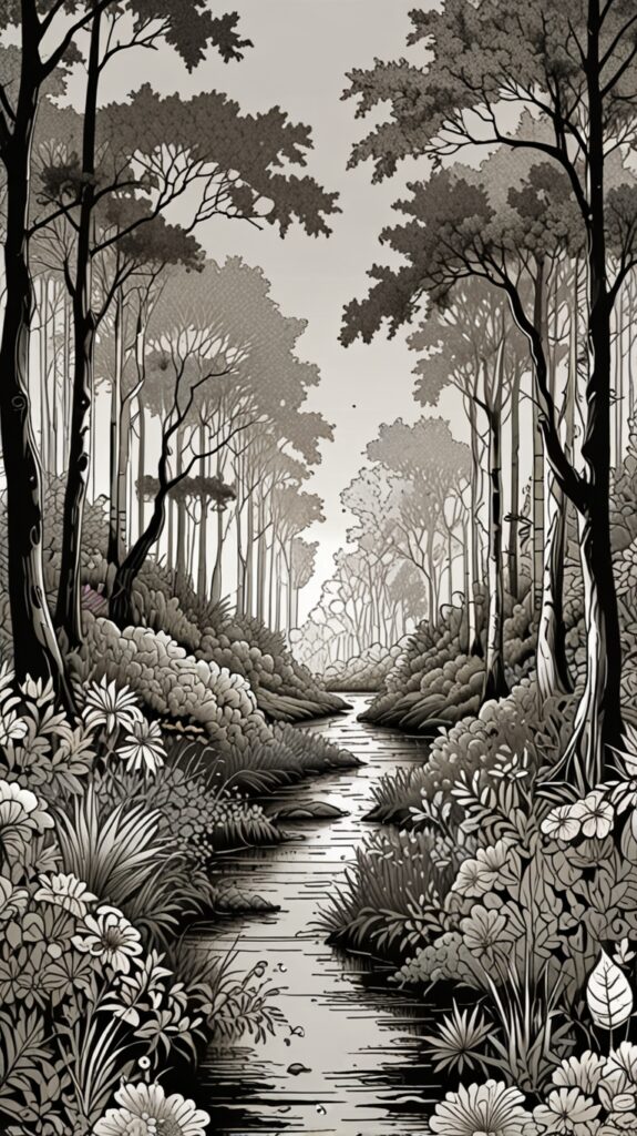 line drawing wallpaper