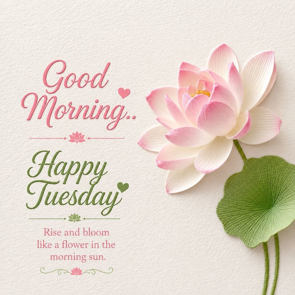 lotus flower good morning Tuesday