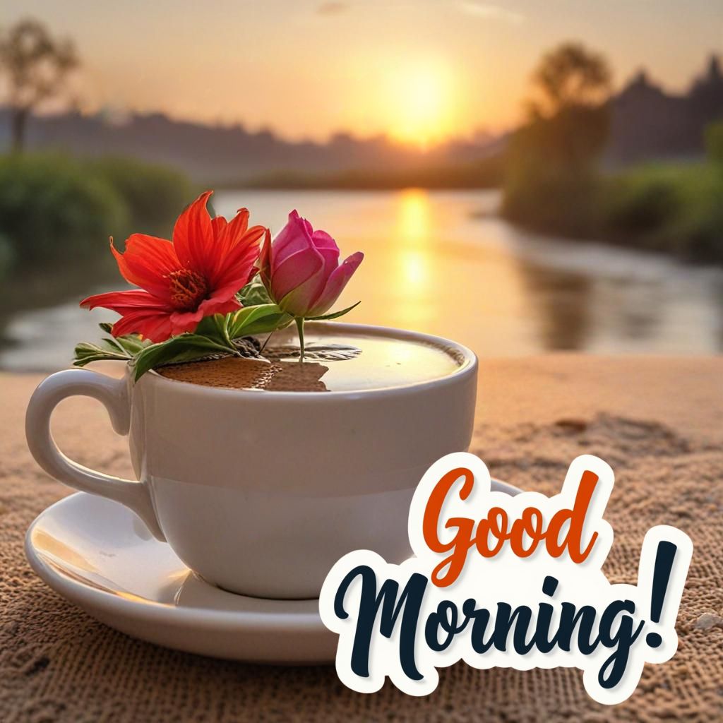 Best Good Morning Images With Flowers and Nature 36 sunrise good morning coffee