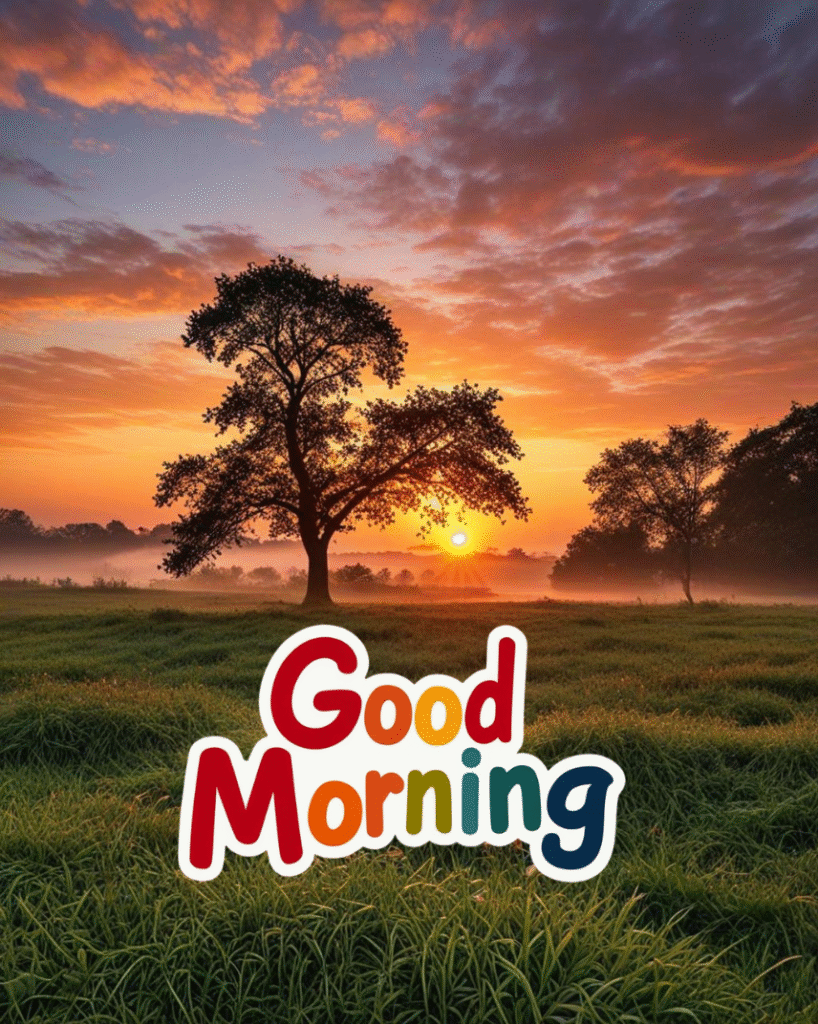 sunrise good morning images with nature