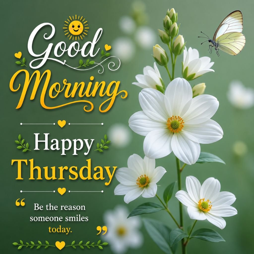 white daisy Thursday morning greeting