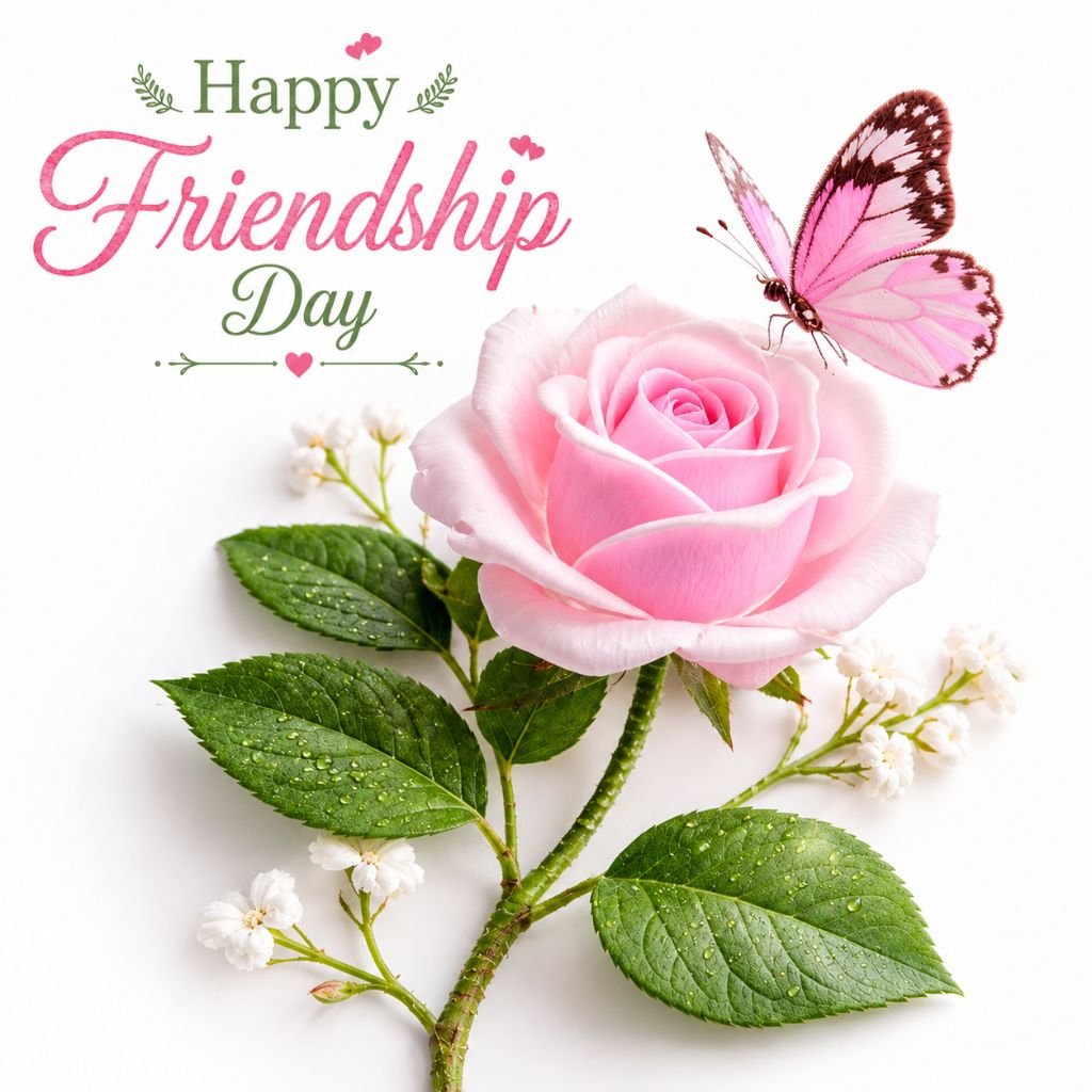 beautiful floral friendship day greeting 