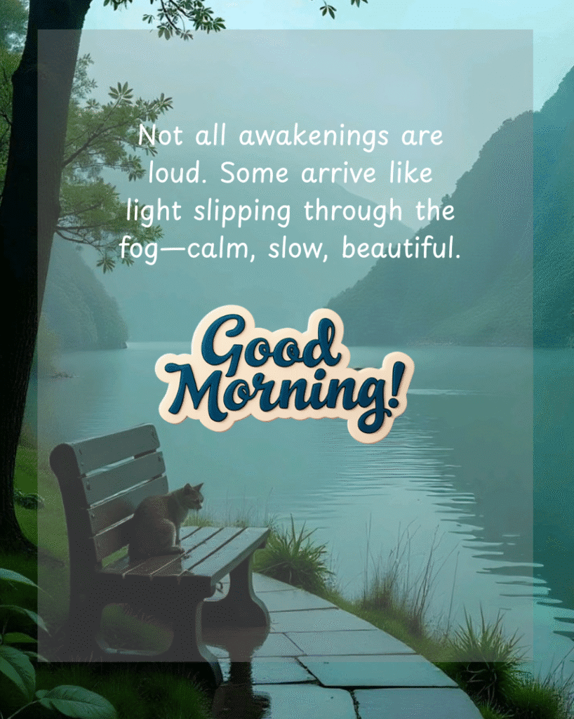 beautiful foggy good morning images