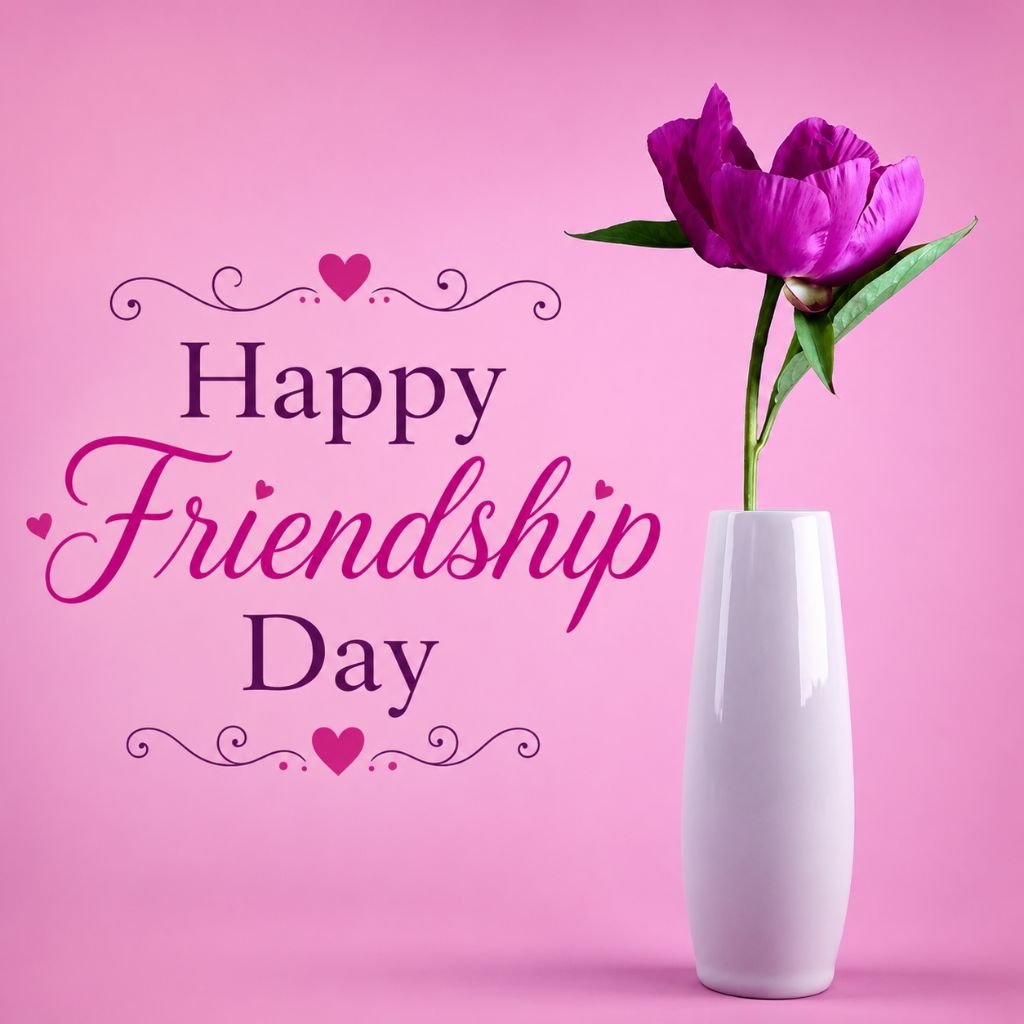beautiful happy friendship day flower wishes image free download