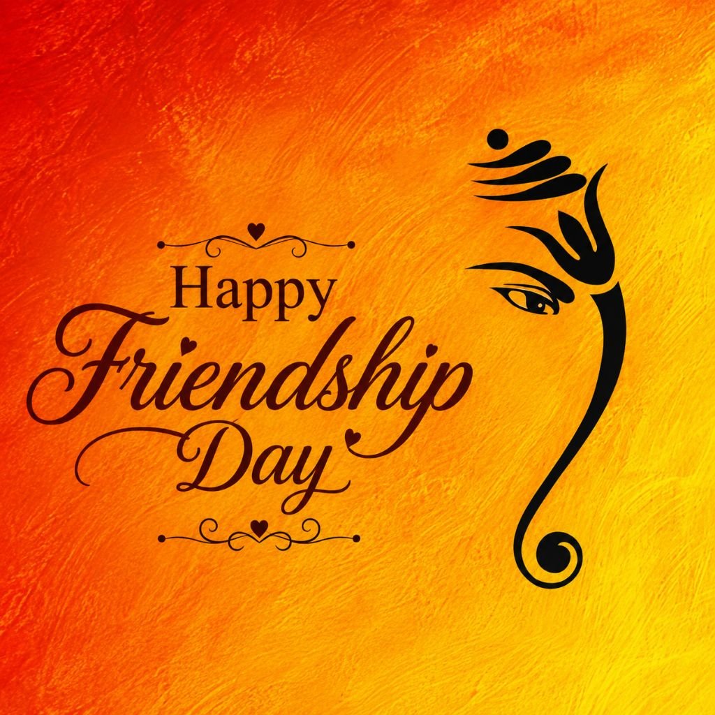 creative happy friendship day artistic wishes image free download