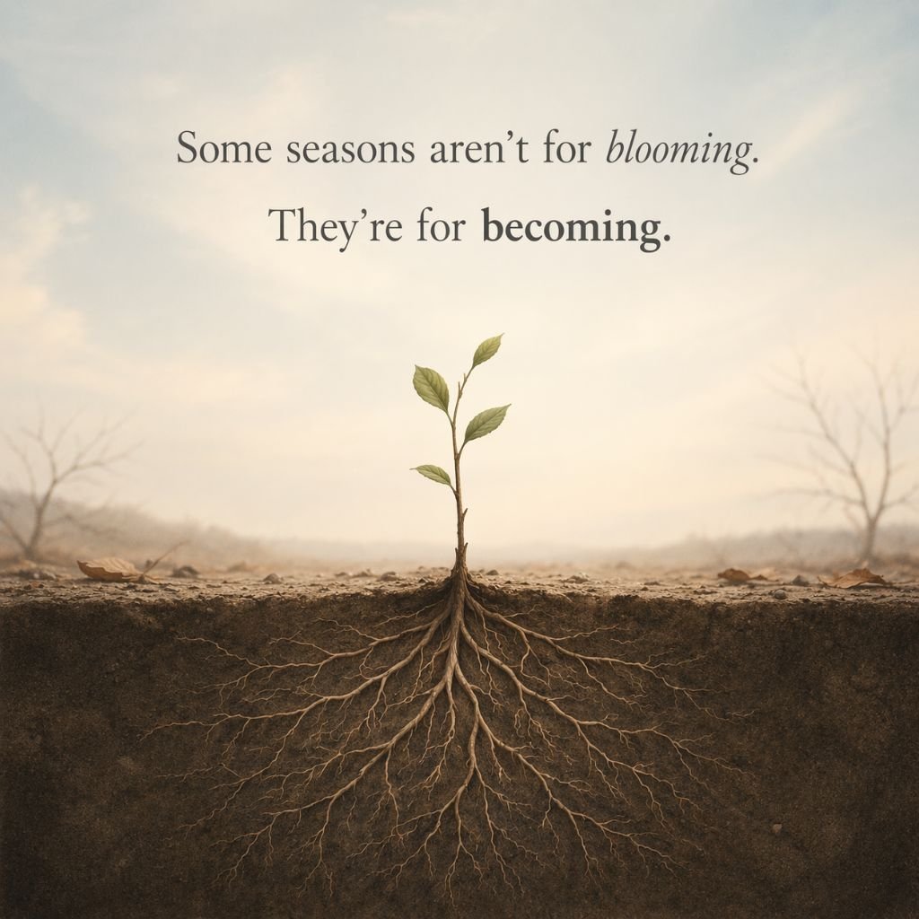 growth and patience inspirational image