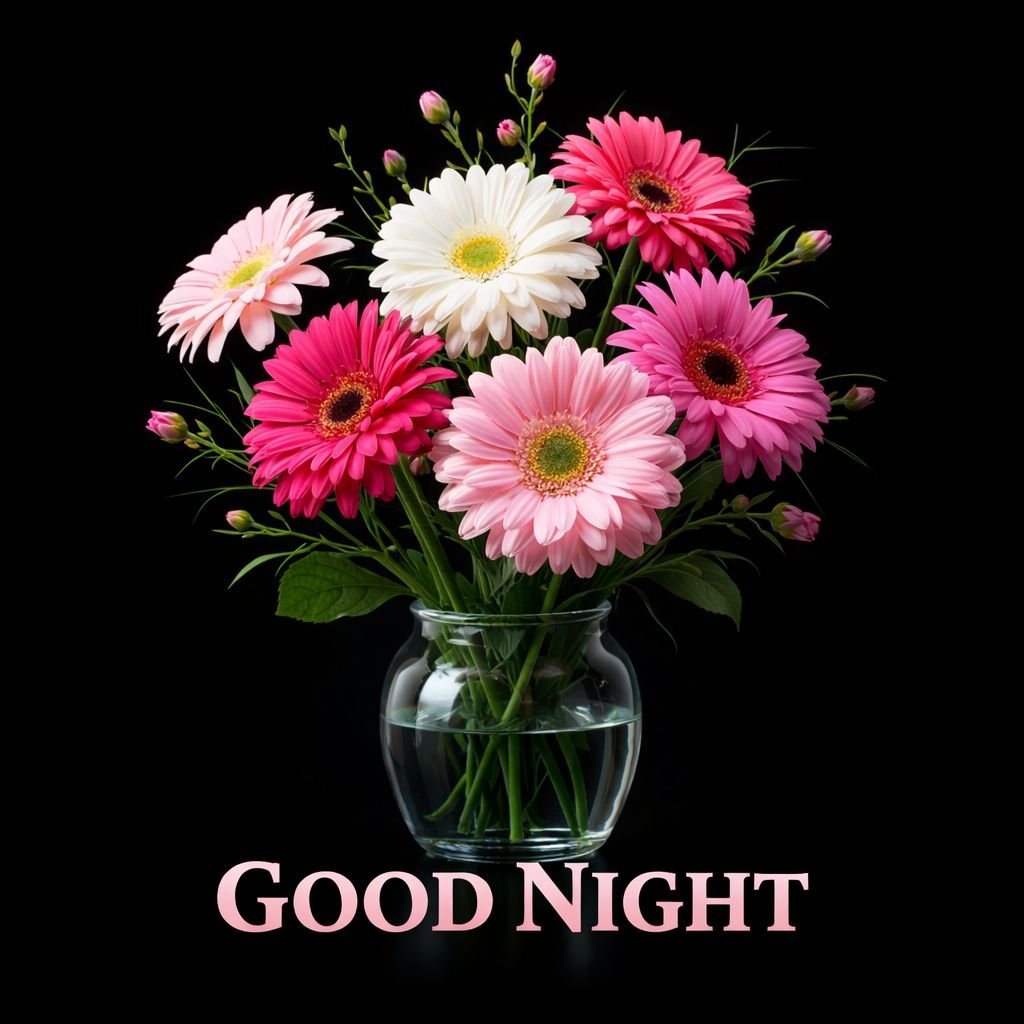 Beautiful Floral Night Wishes Free Download
