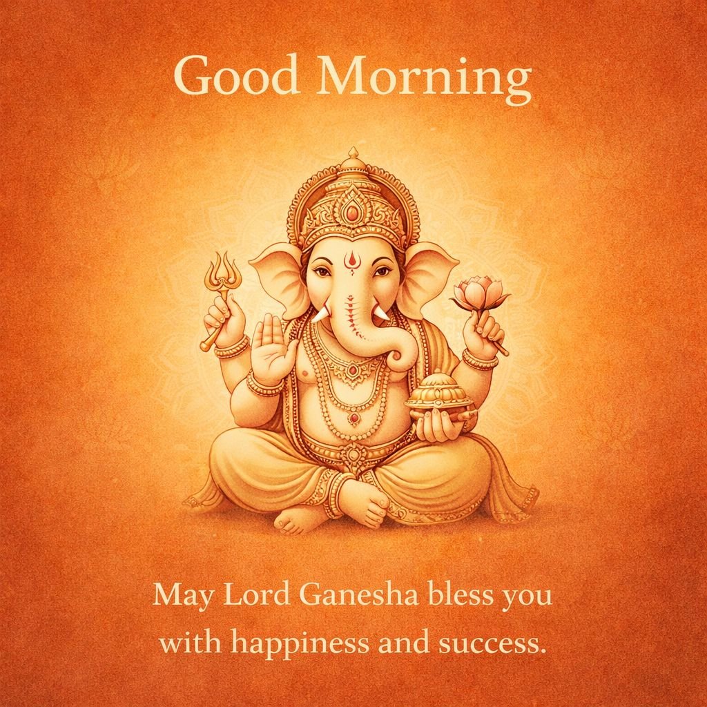 Good morning ganesh image wishes