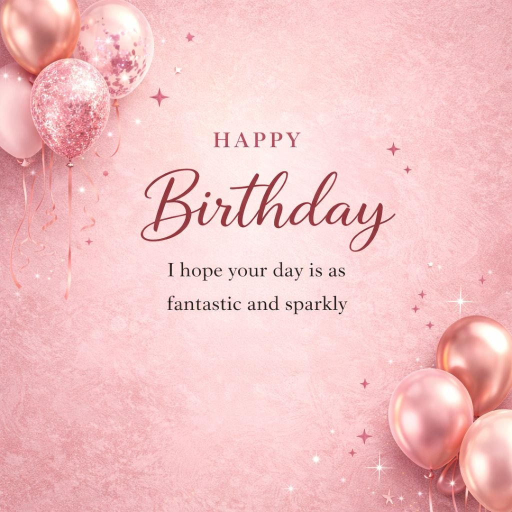 Happy Birthday Pink Balloons Image 