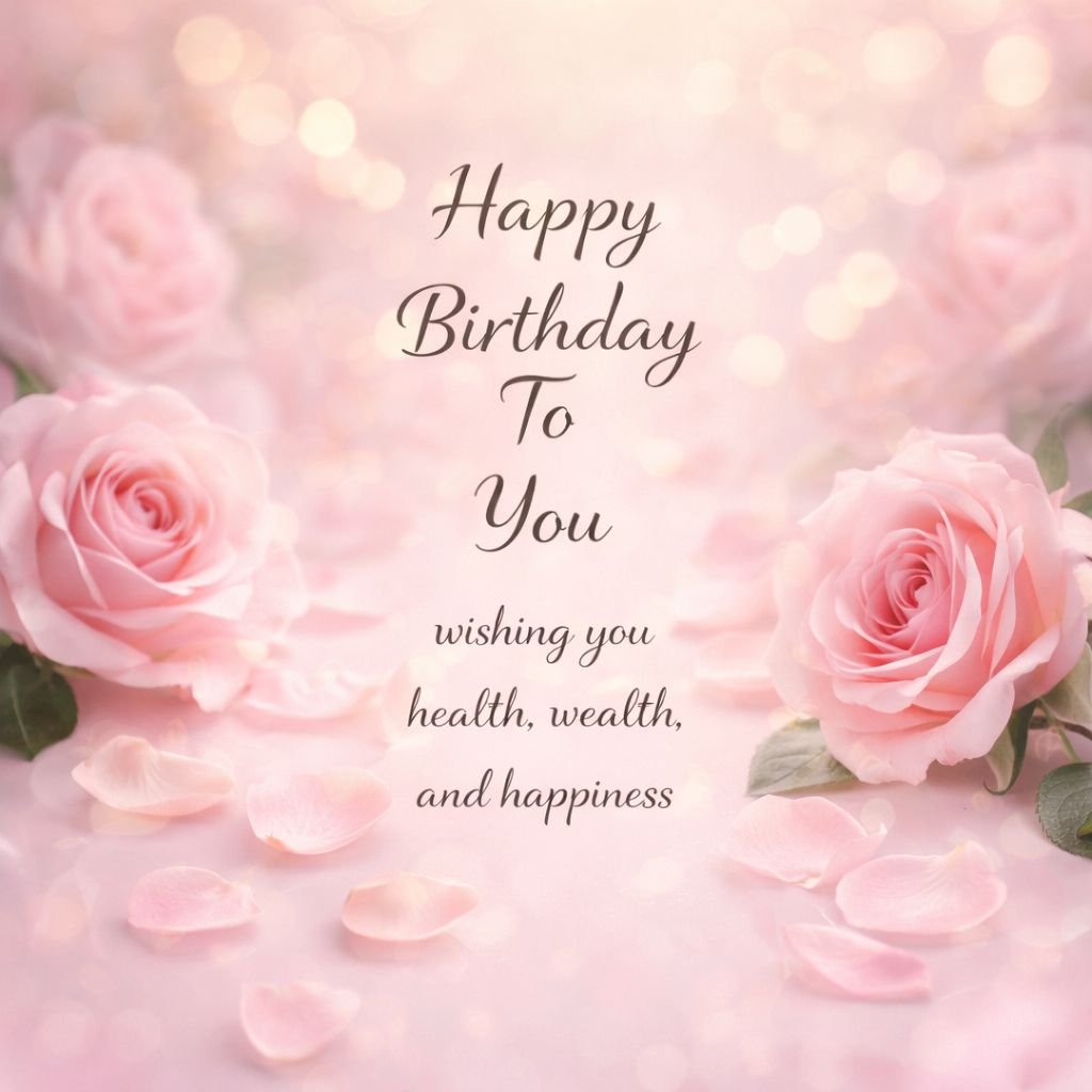 Happy Birthday to You Pink Rose Image 